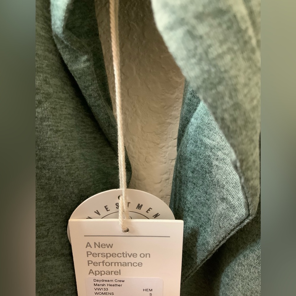 Vuori Women's Daydream Crew Neck Color: Marsh Heather - Picture 8 of 8